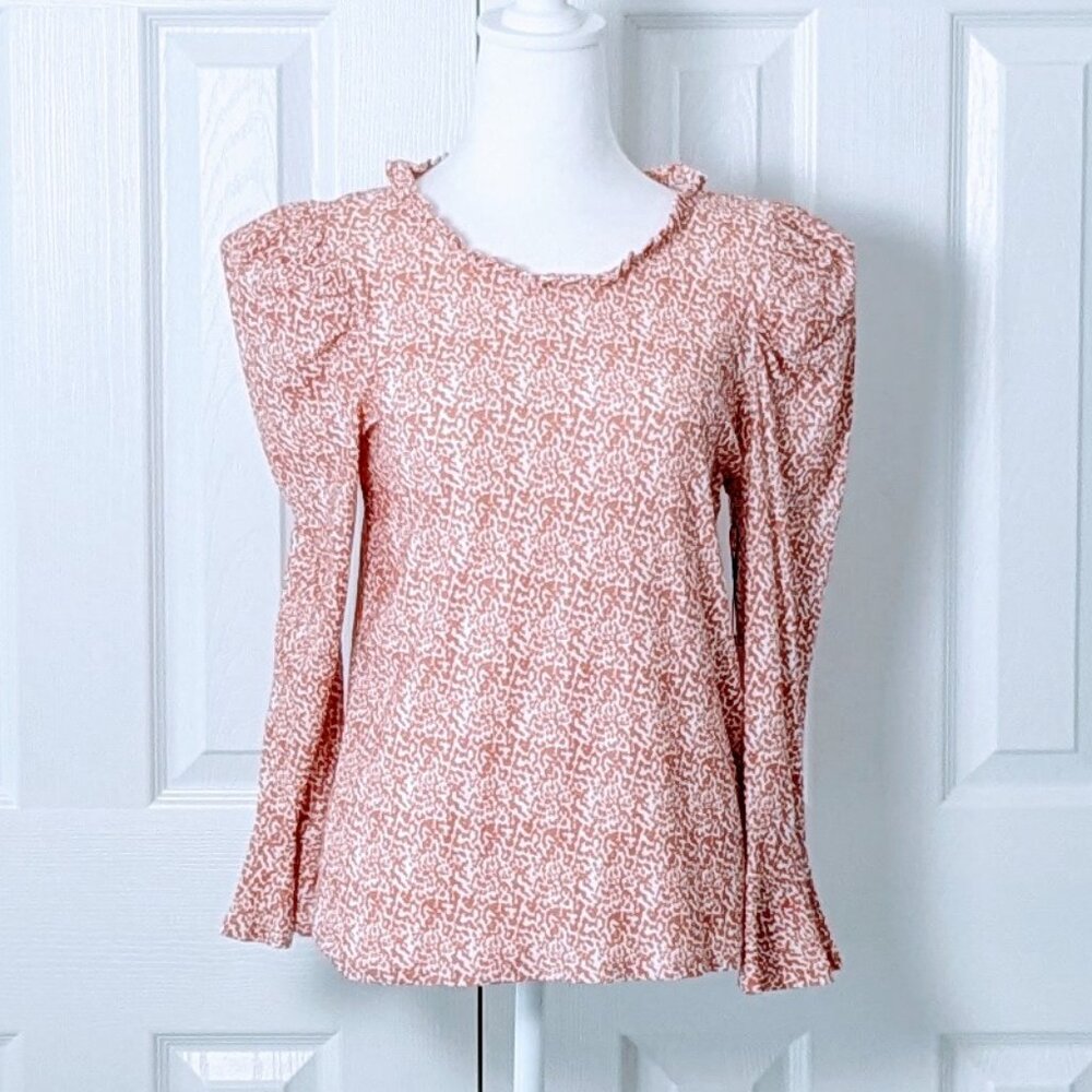 *NEW*  NATION LTD Women's 3/4 Sleeve Top Blouse  Size M  Blushing Cheetah  NWT